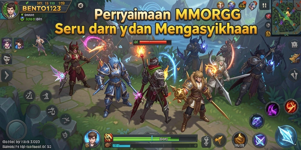 Screenshot gameplay BENTO123 menampilkan petualangan yang mengasyikkan dan interaksi antar pemain.