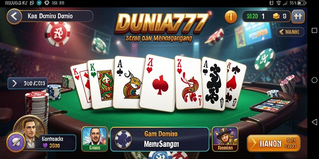 Tampilan gameplay seru dan interaktif di DUNIA777.