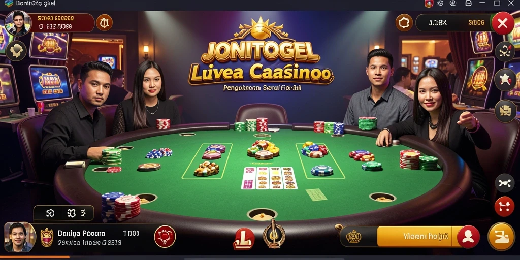 Screenshot gameplay menarik dari JONITOGEL dalam suasana Live Casino.