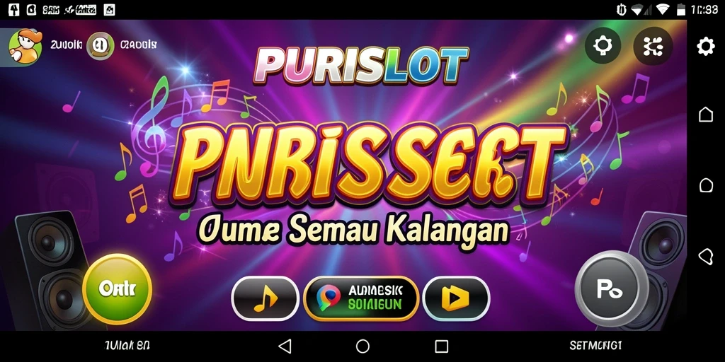 Screenshot gameplay <strong>PURISLOT</strong> menampilkan momen seru saat pemain menikmati musik.