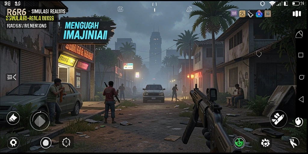 Screenshot utama R6R6 menampilkan gameplay simulasi yang menawan.