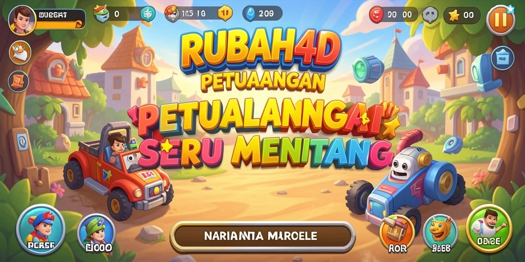 Menampilkan gameplay seru dengan karakter menarik dalam RUBAH4D.