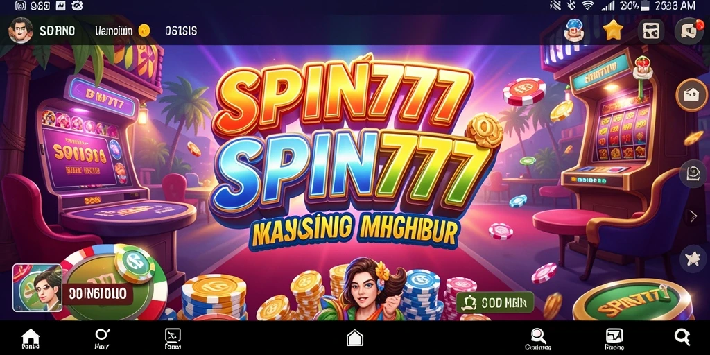 Tangkapan layar SPIN777 menampilkan gameplay kasino yang mendebarkan dan menarik.
